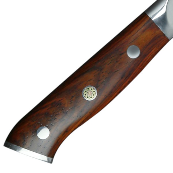 Santoku-Messer Damaststahl mit Kuhlenschliff DI-007